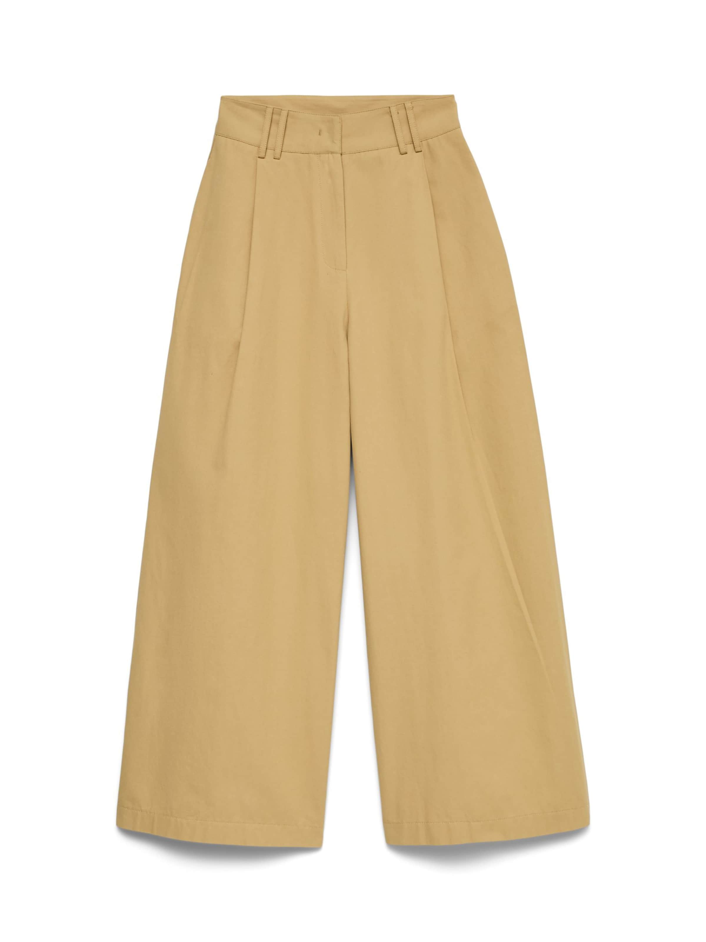 Wide Leg Pantalon à pince 'VMNova' VERO MODA en beige : devant