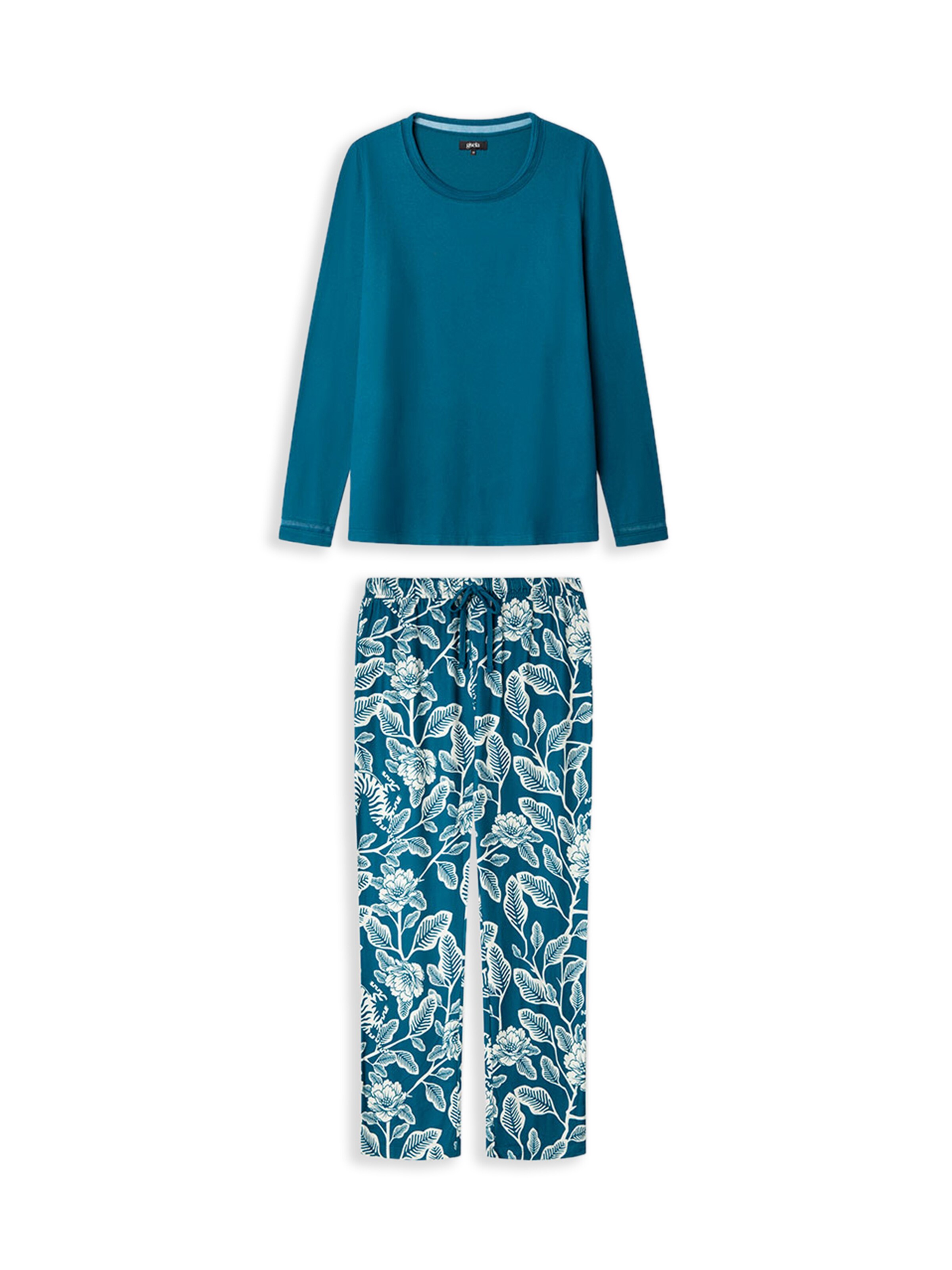 Gisela Pyjama in Blauw: voorkant