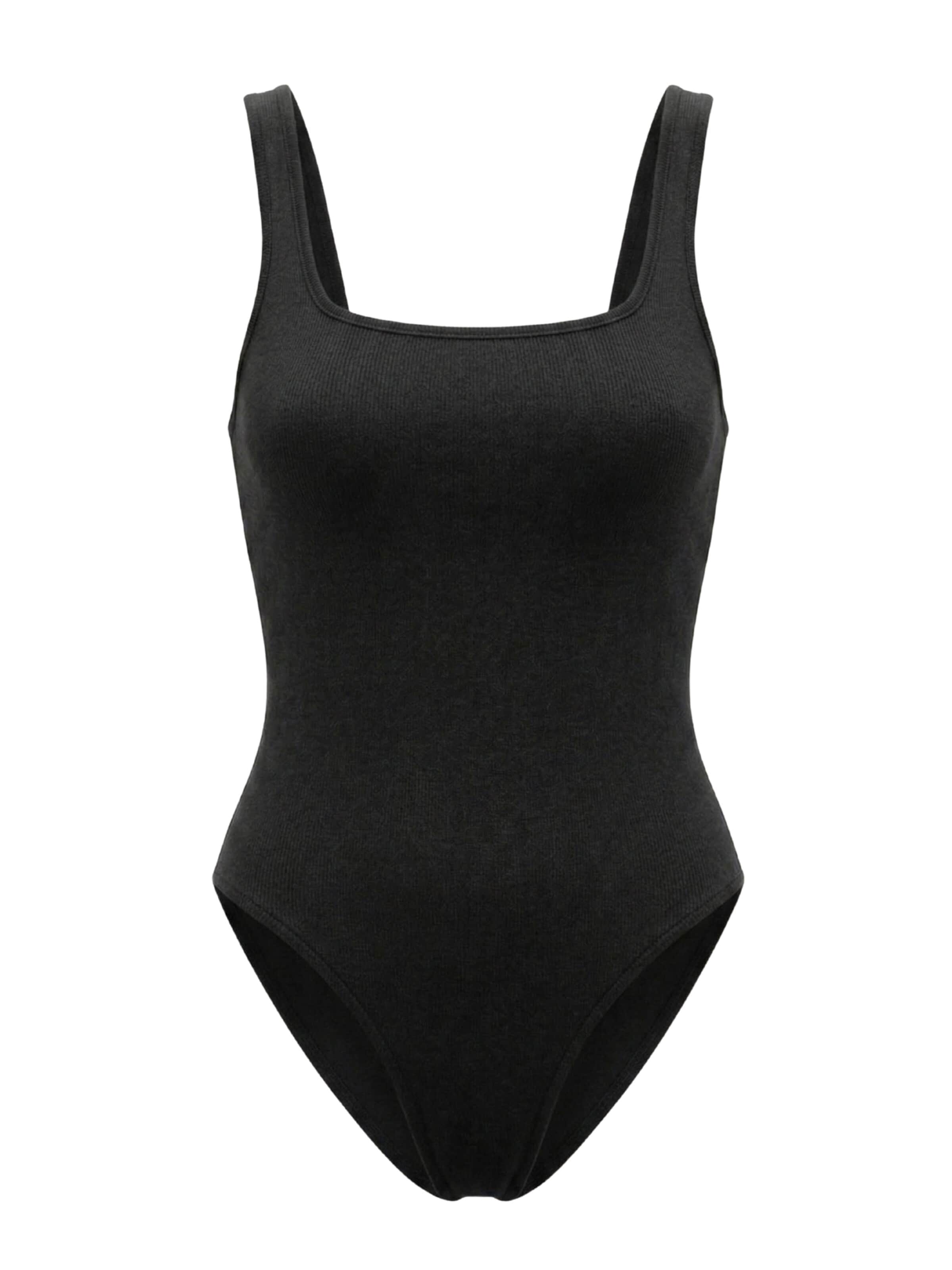 ZUBEK Bustier Badedragt 'Women's Merino Wool Swimsuit - Black' i sort: forside