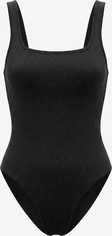 Bustier Maillot de bain 'Women's Merino Wool Swimsuit - Black' ZUBEK en noir : devant