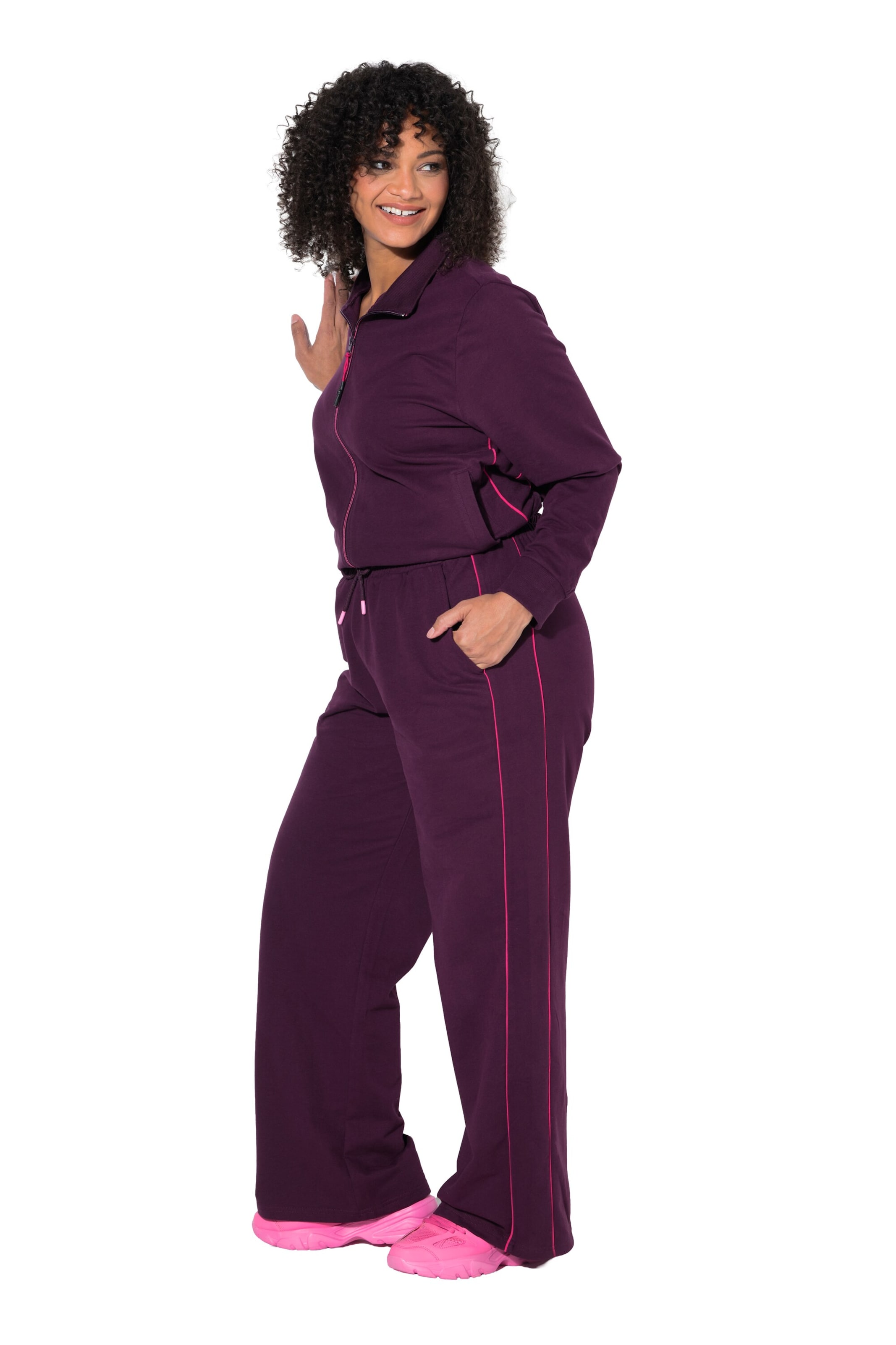 Ulla Popken Loosefit Hose in Lila