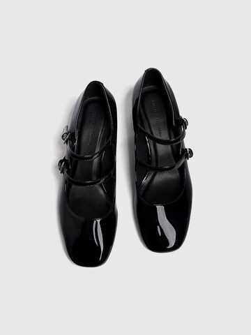 Pull&Bear Čevlji s peto | črna barva