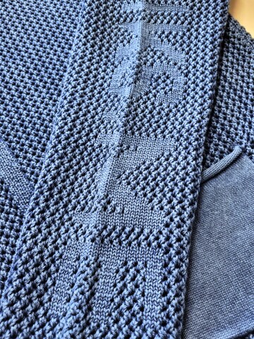 LIKS. Munich Knit cardigan 'Strickjacke offen mit Kapuze - BlancaC' in Blue