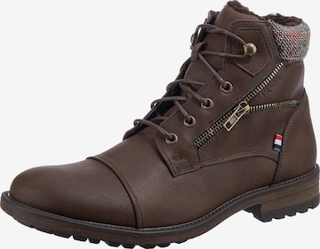 Freyling Lace-Up Boots in Brown: front