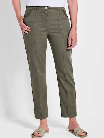 Regular Pantalon 'Sara' Goldner en vert : devant