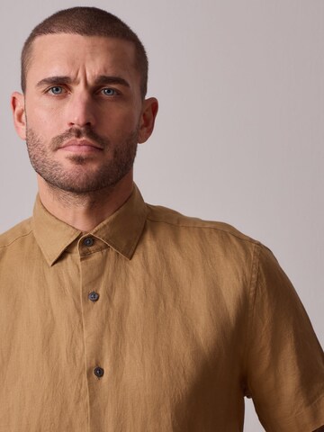 Next Regular Fit Hemd in Beige