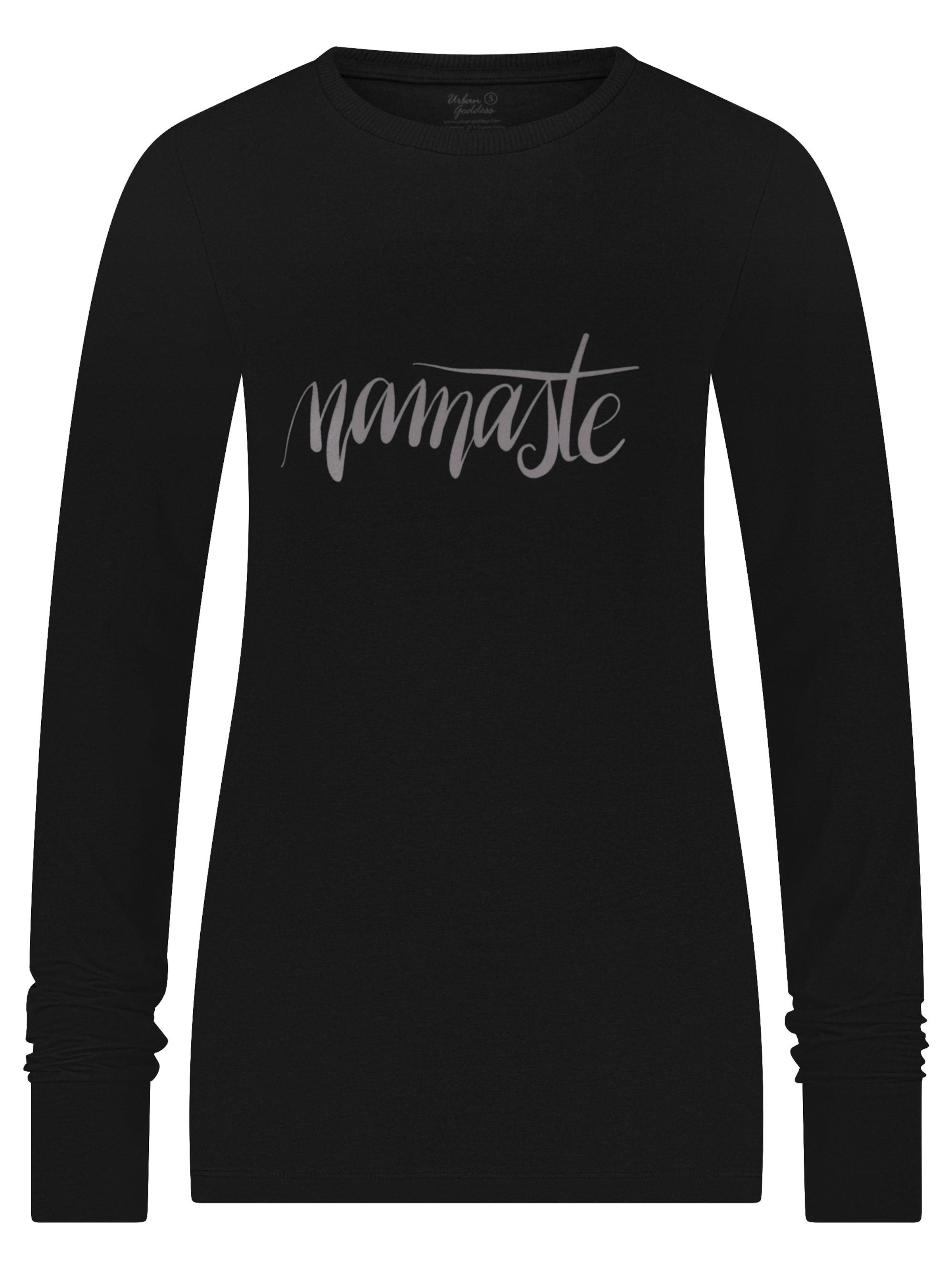 Urban Goddess Yoga & Activewear Sporttop 'Namaste Core Yoga' in Schwarz: Vorderseite