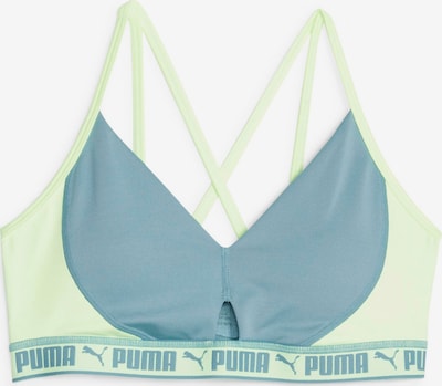 PUMA Soutien-gorge de sport en turquoise / vert clair / blanc, Vue avec produit