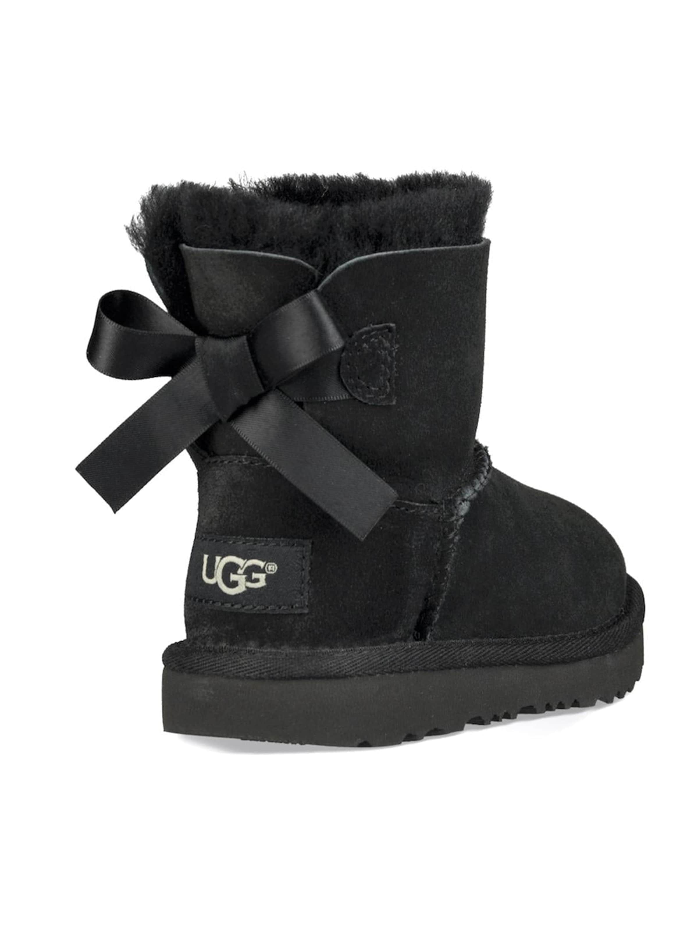 UGG Kozaki 'Kids Mini Bailey Bow II Black Boots' w kolorze czarny