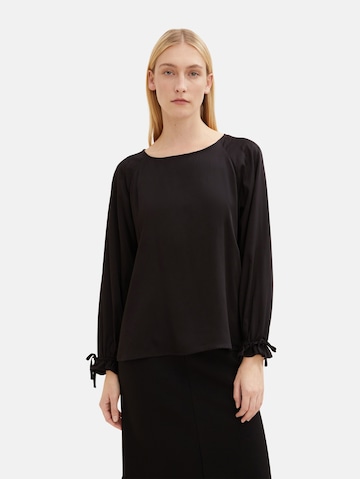 TOM TAILOR Bluse i svart: forside