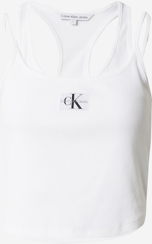 Calvin Klein Jeans Top in Wit: voorkant