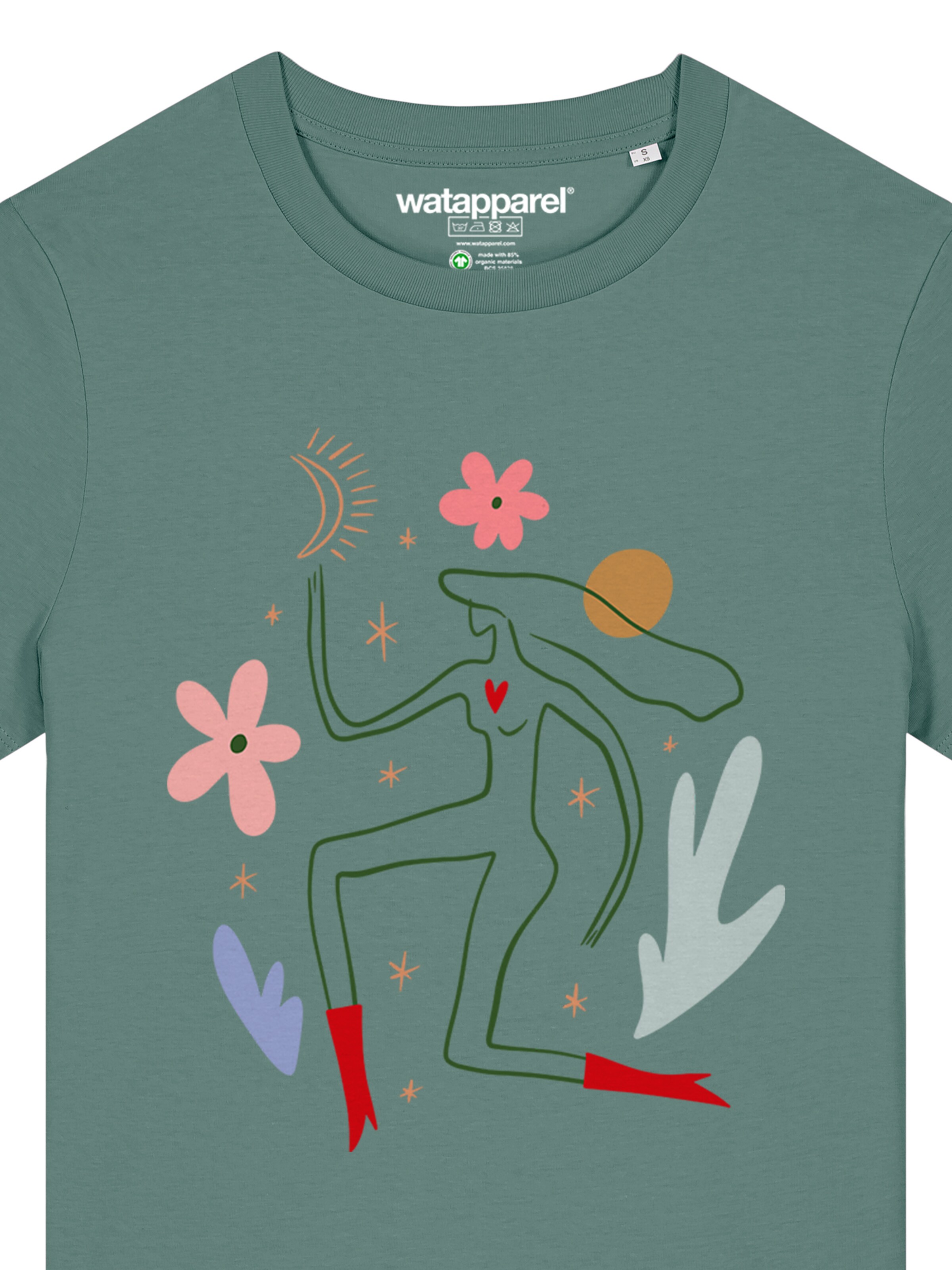 Watapparel Shirt 'Love And Flex' in Groen