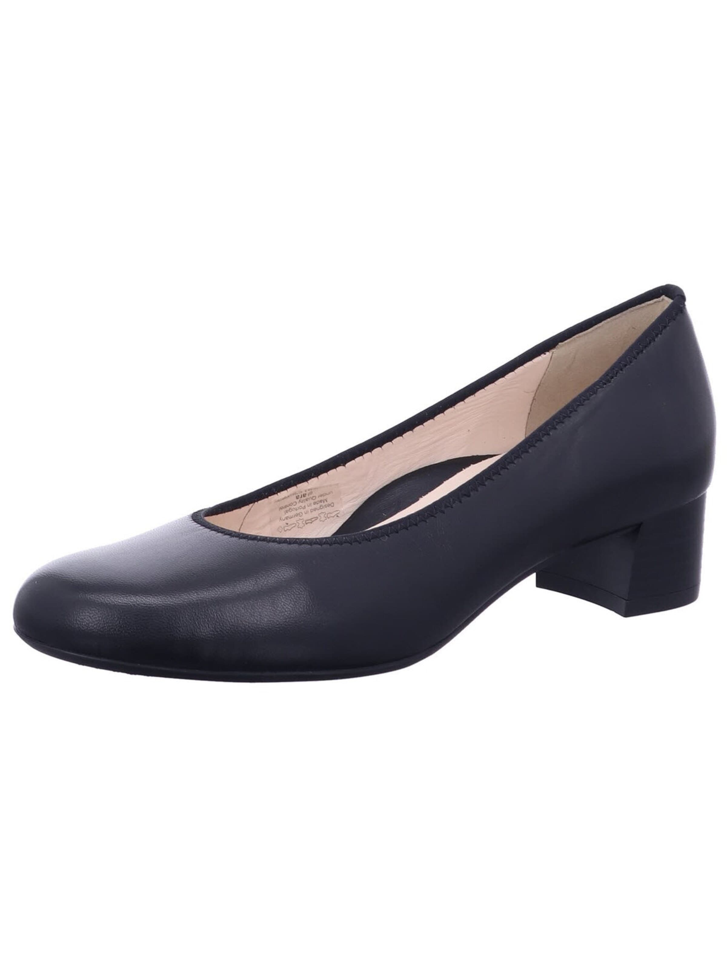 ARA - Zapatos con plataforma 'Pump Damen 12-16601 17 Echtleder in schwarz' en negro: frente