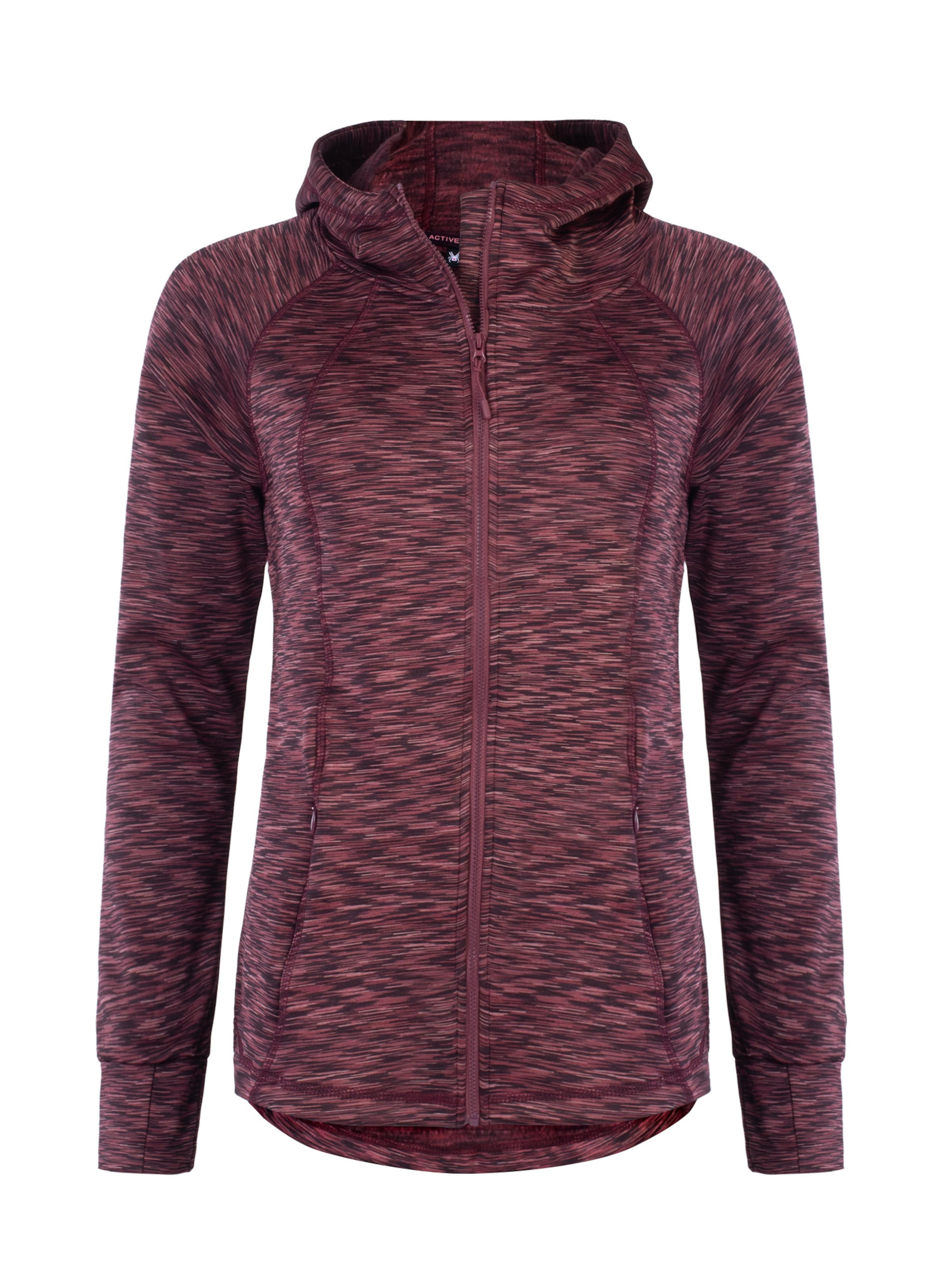 Spyder Athletic Zip Up Hoodie in Burgundy ABOUT YOU