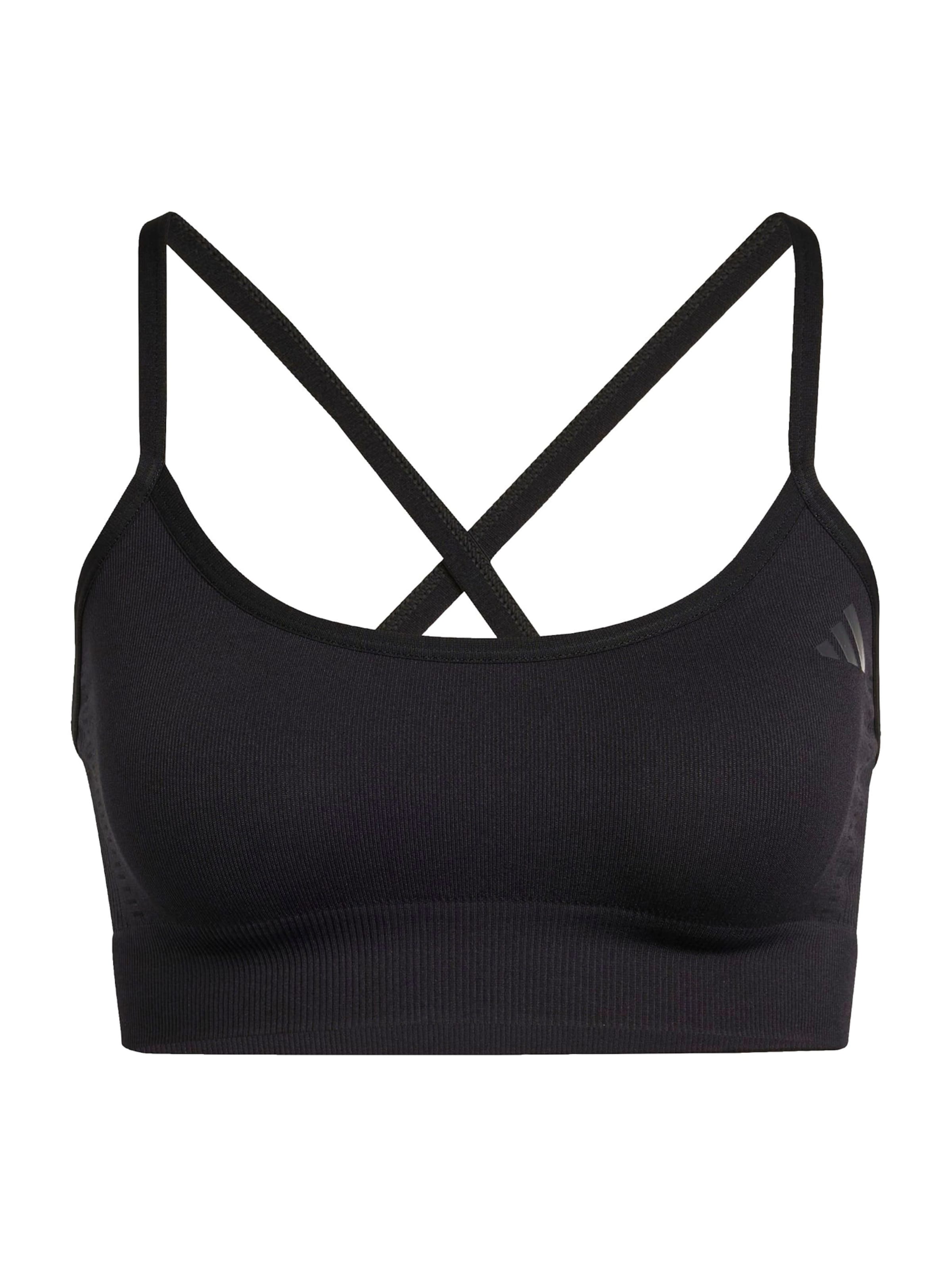 ADIDAS PERFORMANCE Bustier Biustonosz sportowy w kolorze czarny: przód