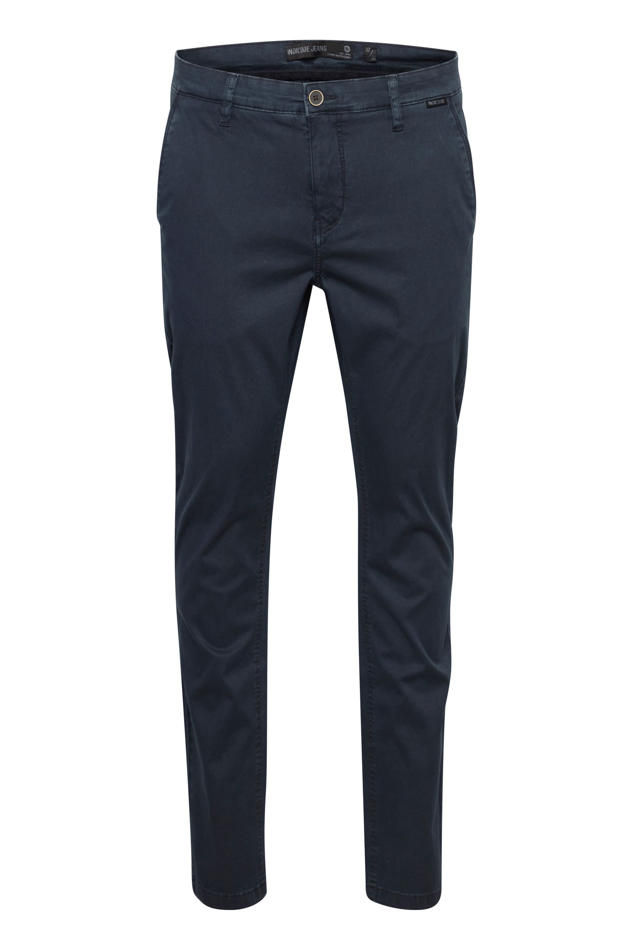 INDICODE JEANS Regular Chino Pants 'Lucas' in Blue: front