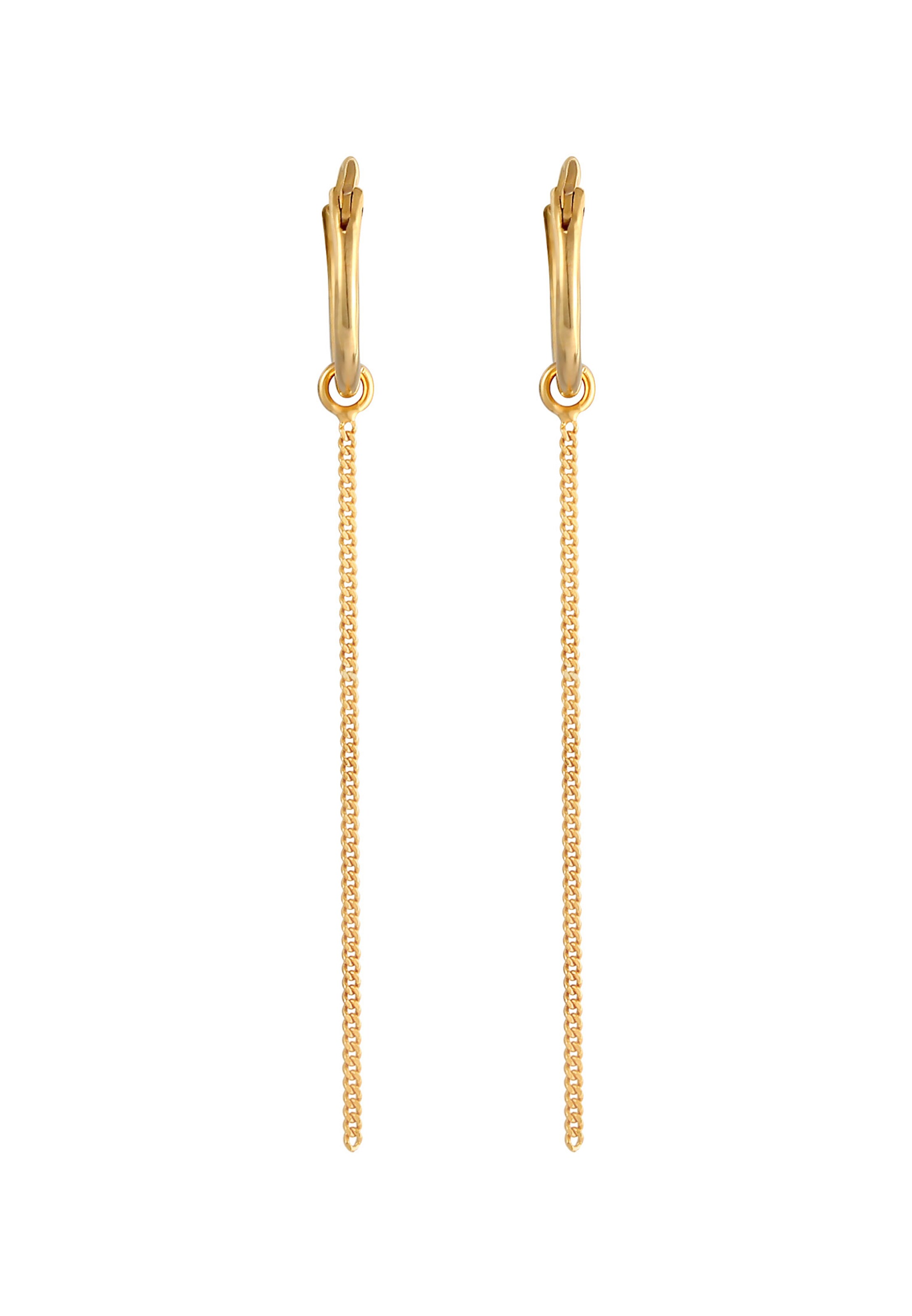 ELLI Oorbellen 'Creole, Ear Chain' in Goud