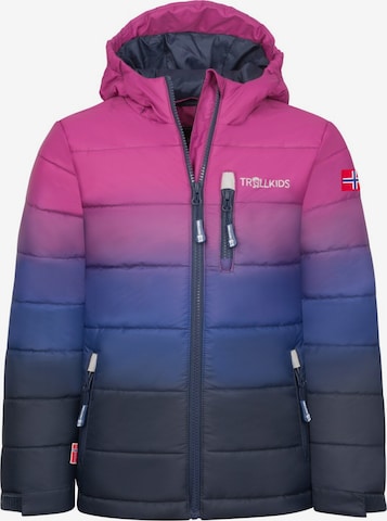 TROLLKIDS Winter Jacket in Pink: front
