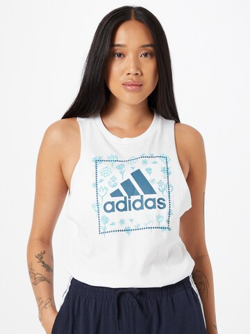 Haut de sport ADIDAS SPORTSWEAR en blanc : devant