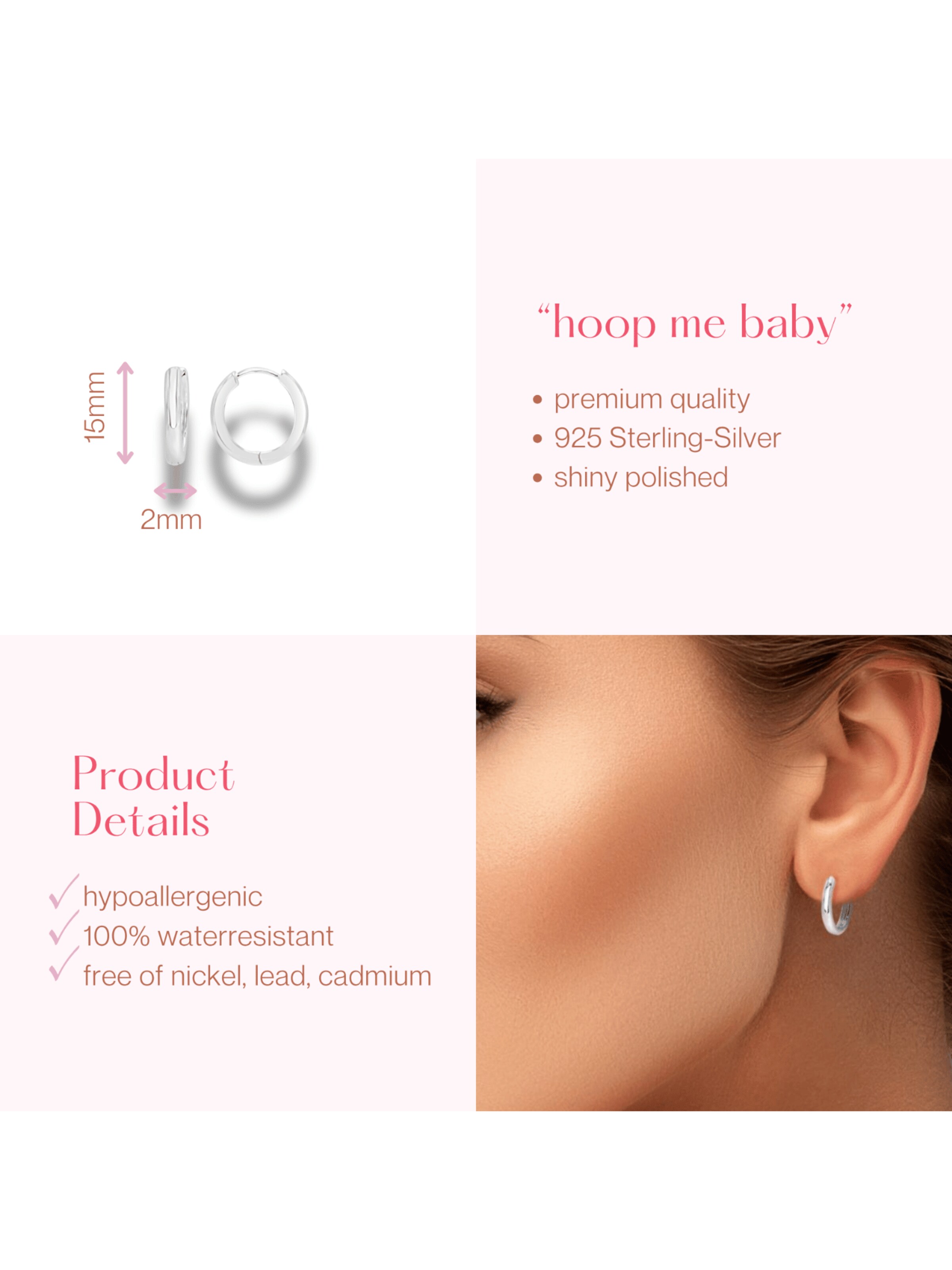 ARS-ARGENTI Ohrringe 'HOOP ME BABY'‌‌‌‌‌‌ in Silber