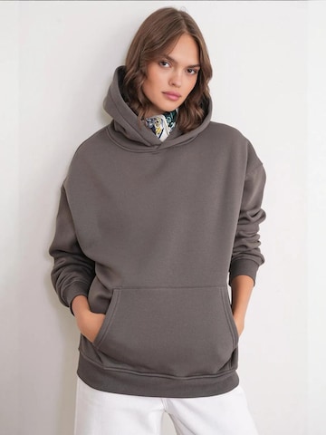 MixRay Sweatshirt 'Kapuzenpullover' in Grau: Vorderseite