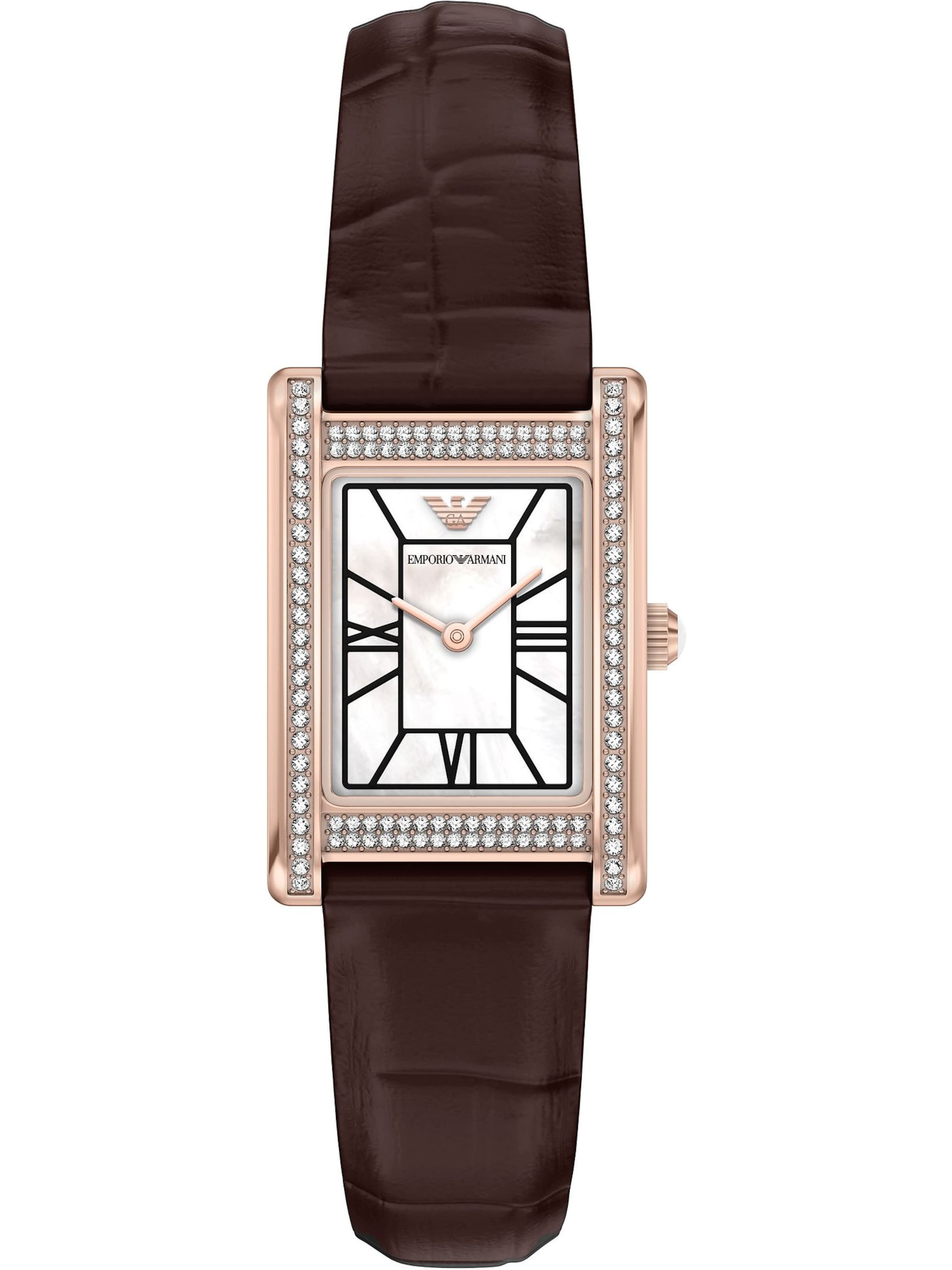 Emporio Armani Uhr in Braun: Vorderseite