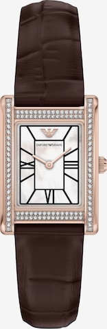Emporio Armani Uhr in Braun: Vorderseite