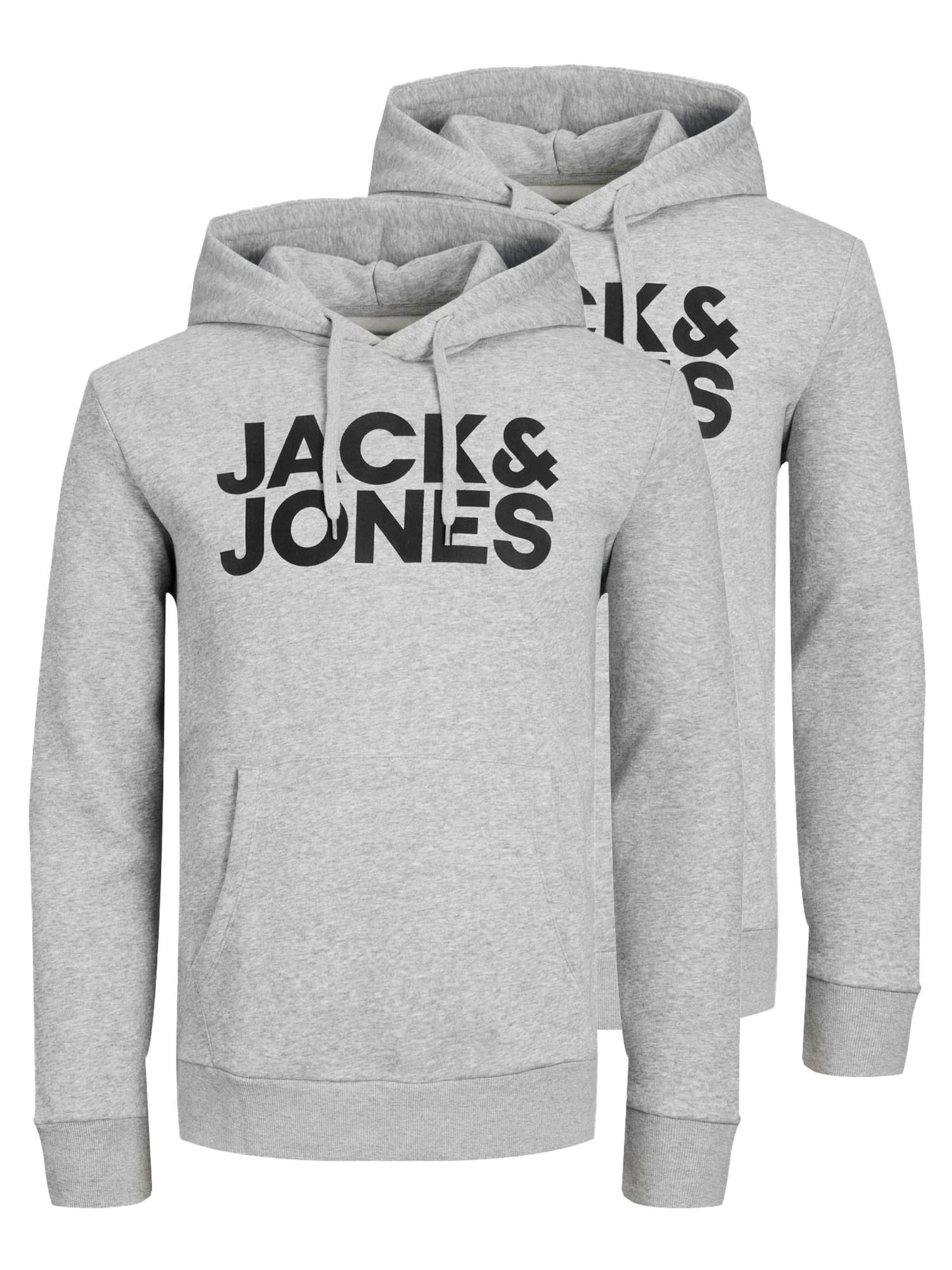 JACK & JONES Sweatshirt 'Corp' in Grey: front