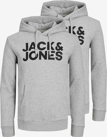 JACK & JONES Sweatshirt 'Corp' in Grey: front