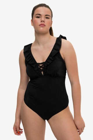 Studio Untold Triangle Swimsuit in Black: front