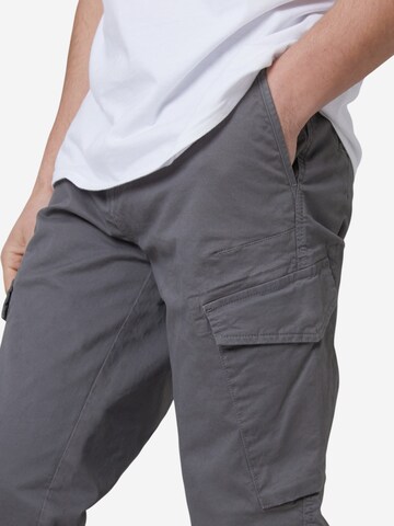 Threadbare Slimfit lange Cargohose 'Battle Drill' in Grau