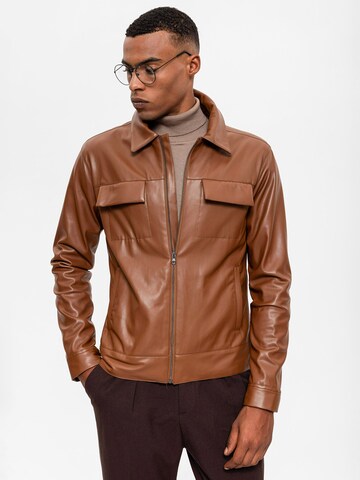 Antioch Between-Season Jacket in Brown: front