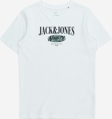 T-Shirt 'Cobin' Jack & Jones Junior en blanc : devant