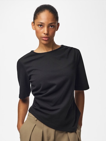 T-shirt 'PCVICTORIA' PIECES en noir : devant