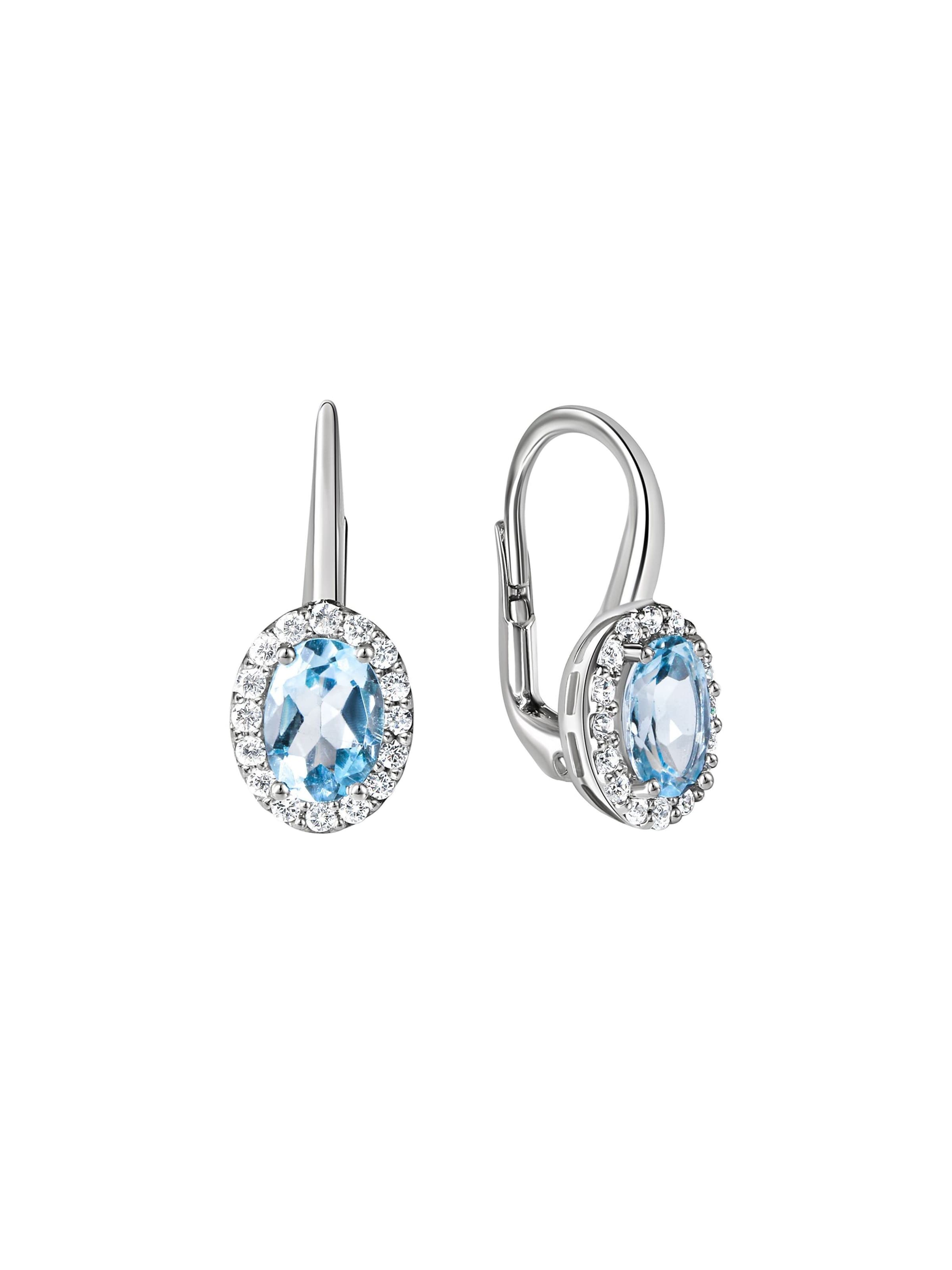 Boucles d'oreilles Zeeme en blanc : devant