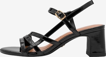 Sandales Tamaris en noir : devant