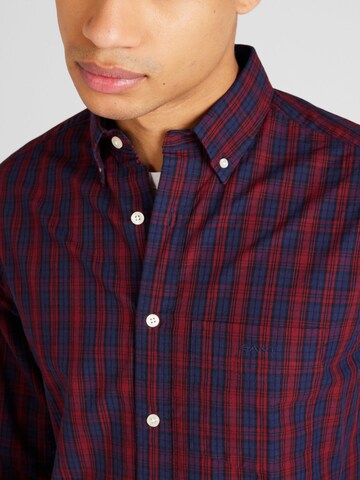 GANT Regular Fit Hemd 'POPLIN TARTAN' in Rot
