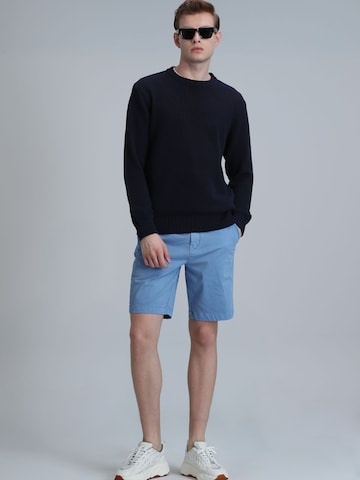 Coupe slim Pantalon chino 'ZEGLER' Lufian en bleu