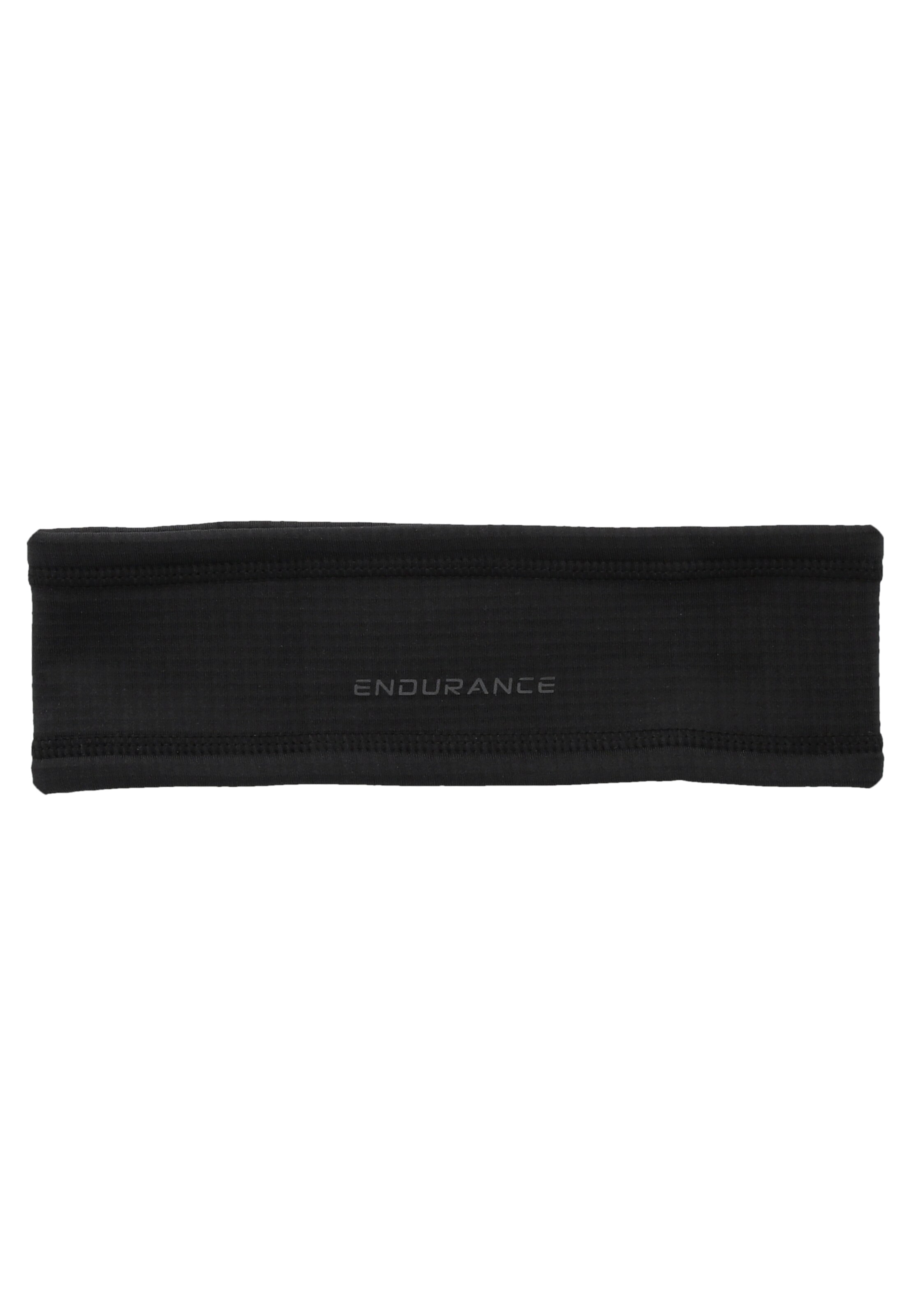 ENDURANCE Sportstirnband 'Nevier' in Schwarz: Vorderseite