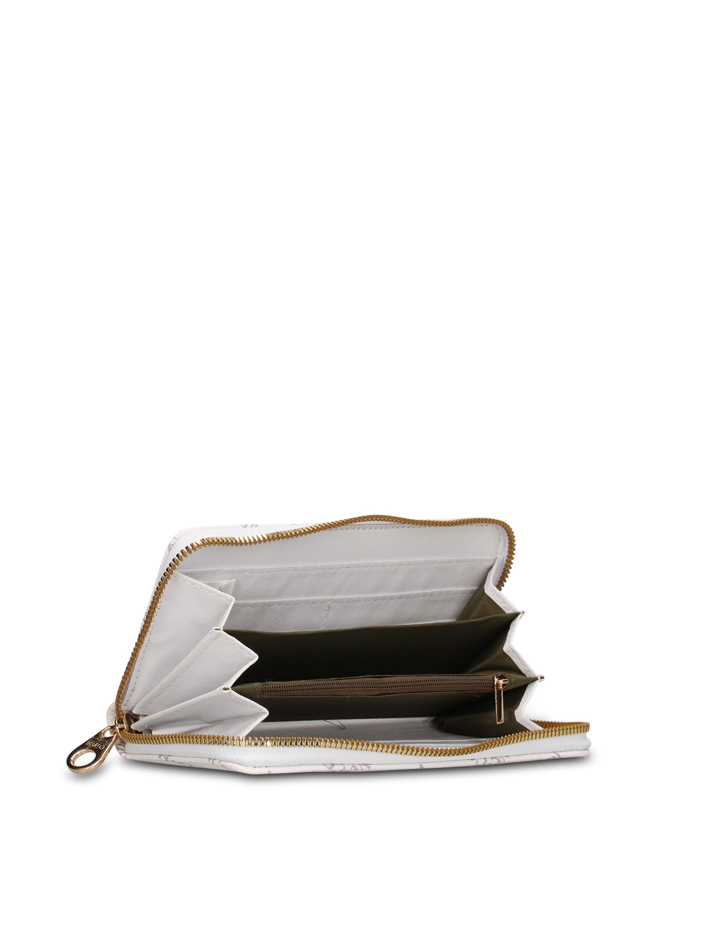 Portamonete 'Portafoglio donna con zip Coveri Collection' di Coveri Collection in bianco: frontale