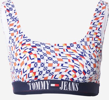 Tommy Jeans Bygelfri Bikiniöverdel i blå: framsida