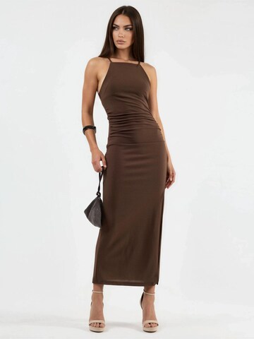 Busem Dress in Brown: front