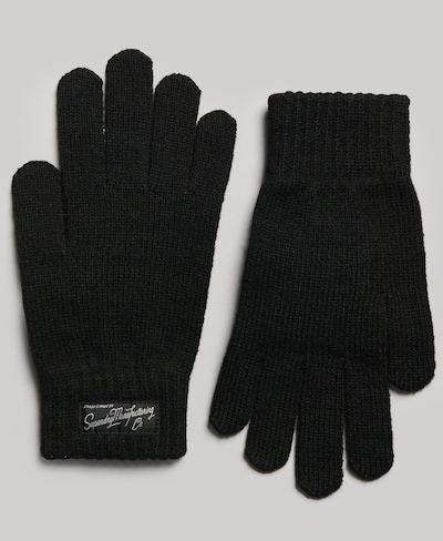 Superdry Fingerhandschuhe in schwarz, Produktansicht