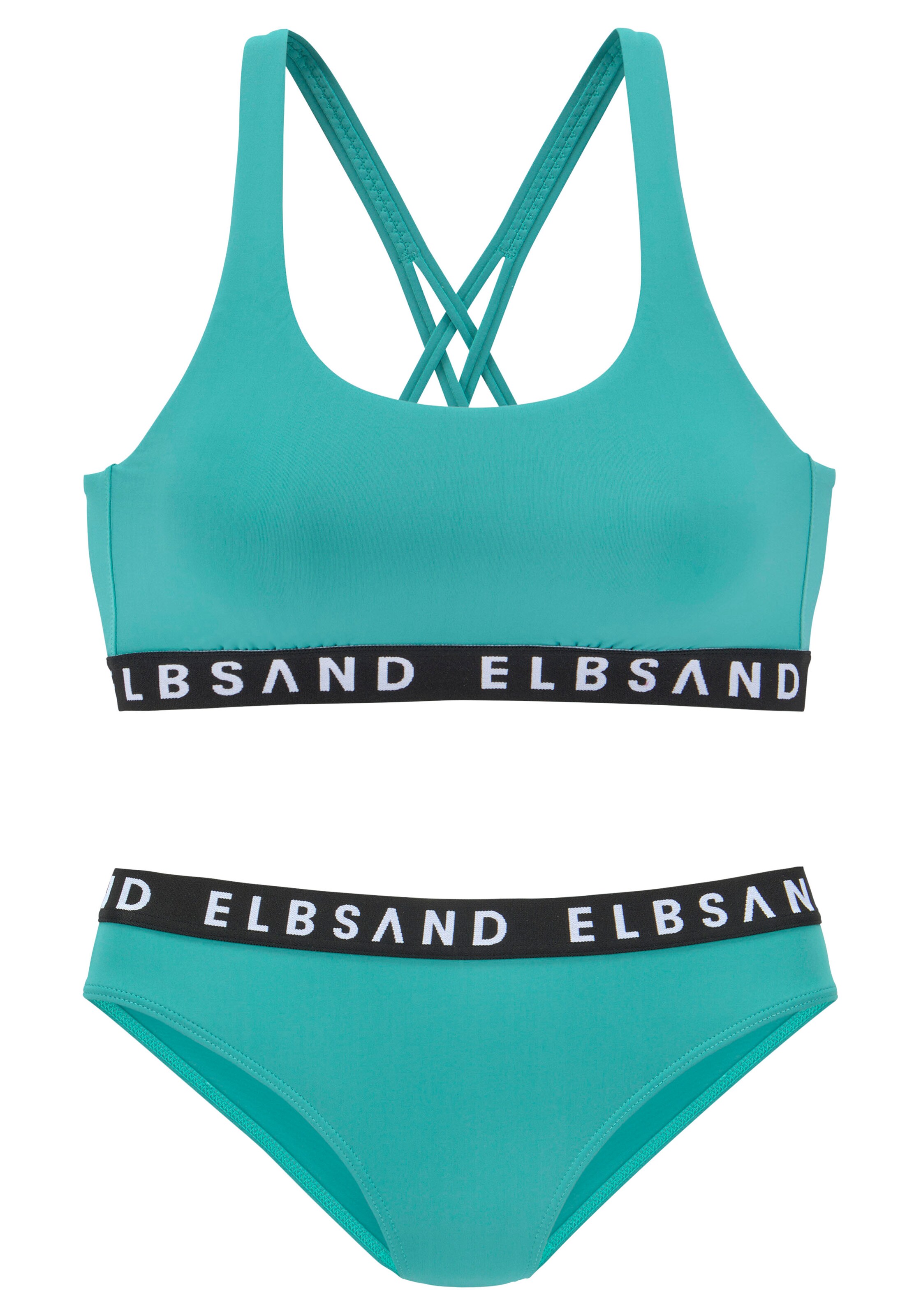 Bustier Bikini Elbsand en vert : devant