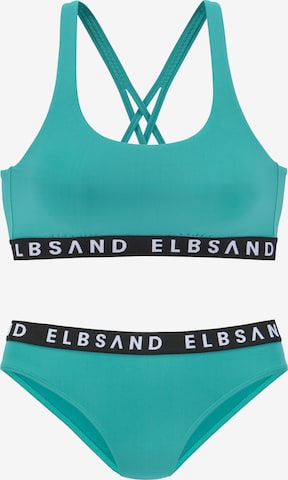 Elbsand Bustier Bikini - zöld: elől