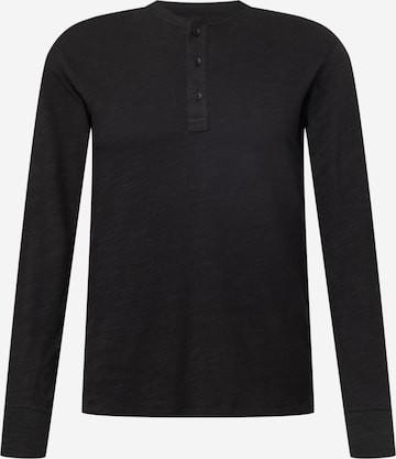 juoda rag & bone Marškinėliai 'classic henley': priekis