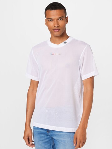 Calvin Klein Jeans T-Shirt in Weiß: predná strana