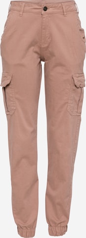 Pantaloni cargo di Urban Classics in rosa: frontale