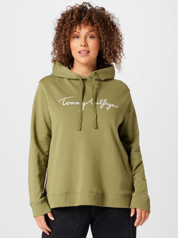 Tommy Hilfiger Curve Sweatshirt in Green: front