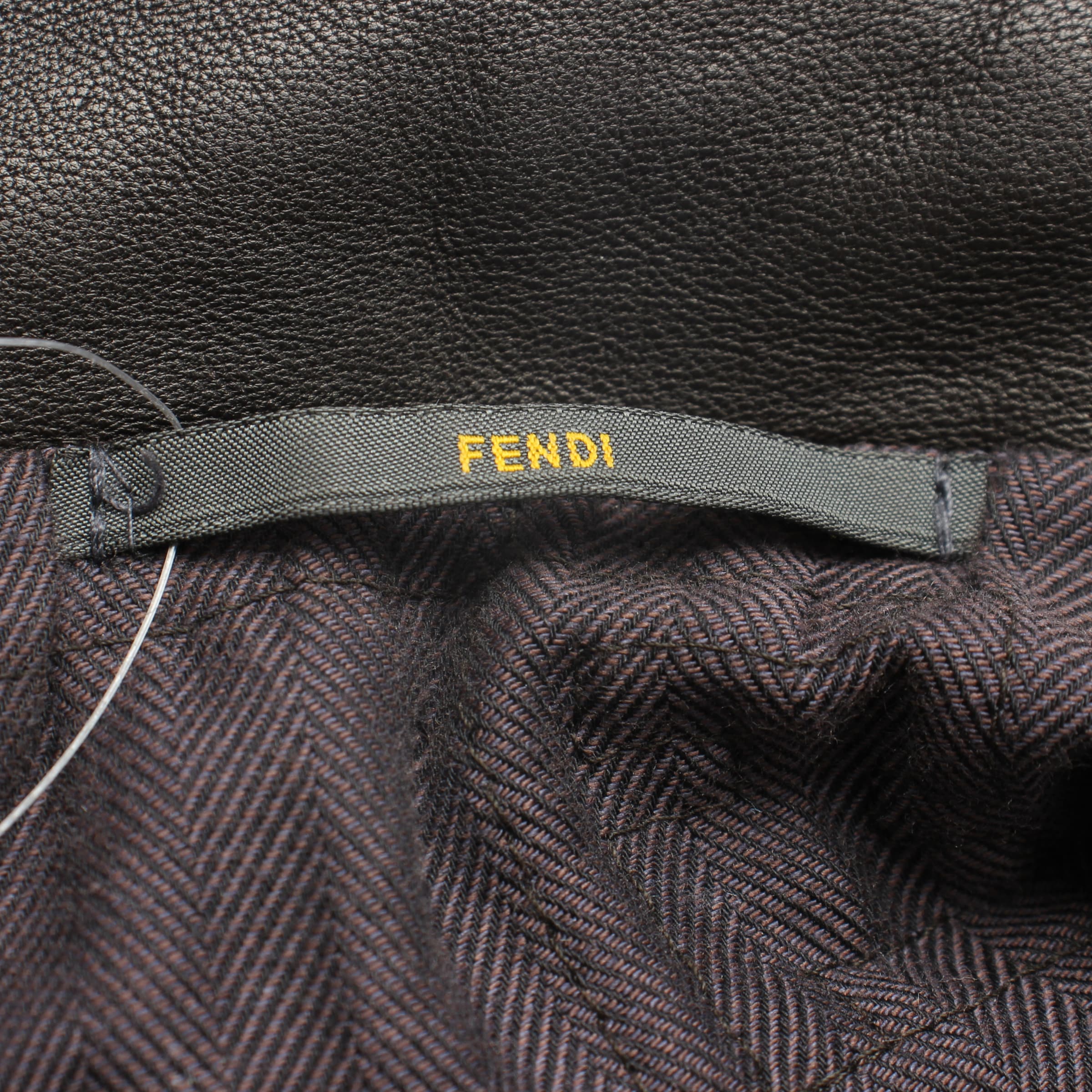 Fendi Jacket & Coat in L-XL in Brown